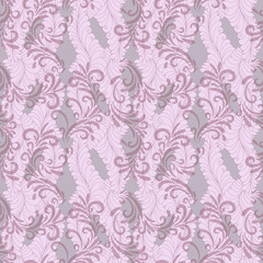 Fototapeta na wymiar Seamless pink floral pattern