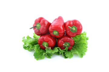 Olympic symbol made with red bell pepper