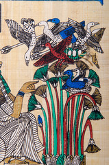 Egyptian history concept with papyrus