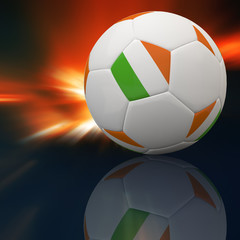 Ireland flag on 3d Football