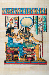 Egyptian history concept with papyrus