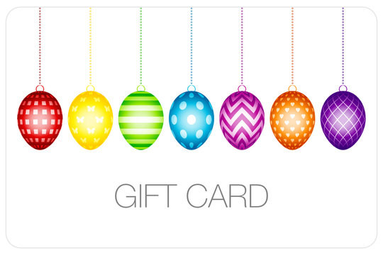 Gift Card Set 7 Hanging Easter Eggs