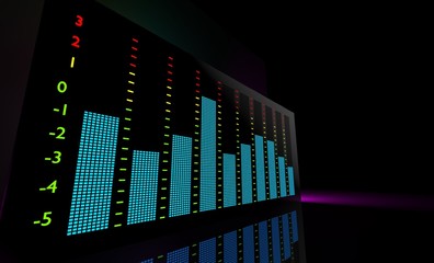 Vu meter, music concept