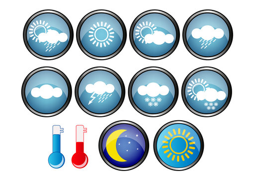 weather web icons eps 10