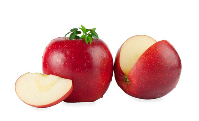 Bright red apple