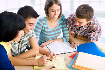 Happy students