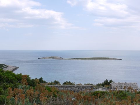 A small isle in the Adriatic sea in Croatia
