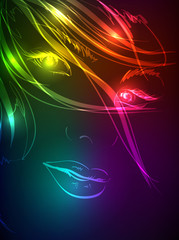 A light girl's face.