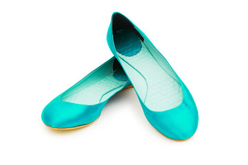 Ballet shoes isolated on the white