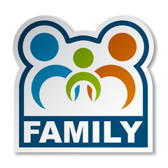 vector family joined people sticker