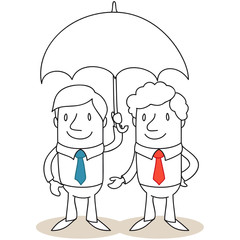 Geschäftsmann, Regenschirm 2