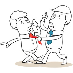 Geschäftsmann, Handgreiflichkeiten