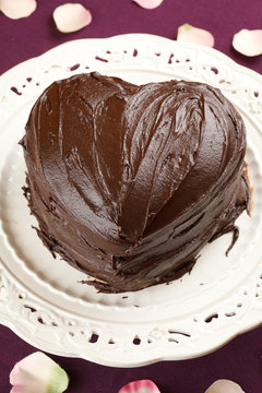 Heart Shaped Chocolate Cake