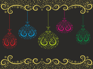 Festive abstract colored balls