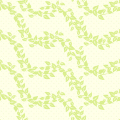 Seamless vector background with leaves