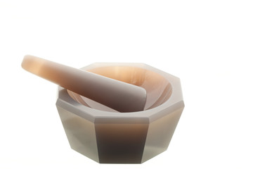 Chemical equipment - agathic pestle and mortar.