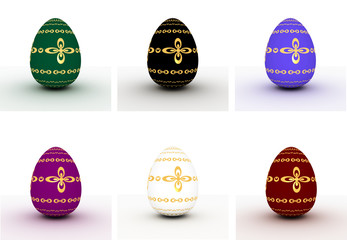 colorful easter eggs