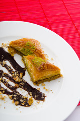 Sweet dessert in the plate