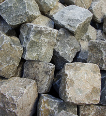 Fototapeta na wymiar detail of a cobble stone stack