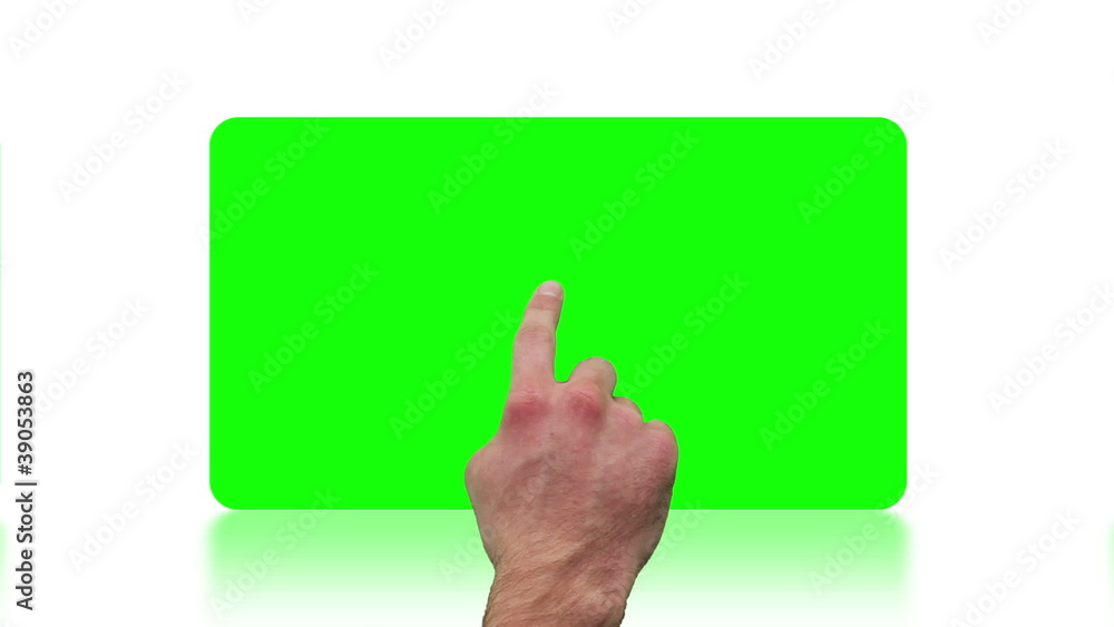 Poster hand activating copy spaces on touch pad