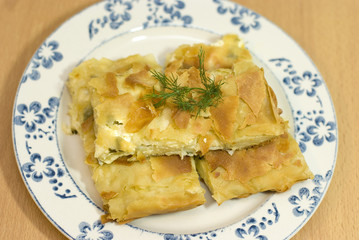 Turkish pie with cheese