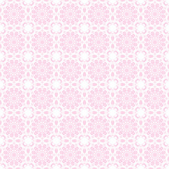 Seamless Pale Pink Kaleidoscope Mandala Background Wallpaper