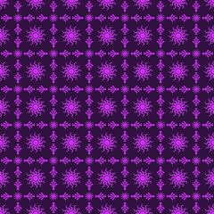 Seamless Purple Sun & Fan Background