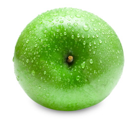 green apple isolated on white background