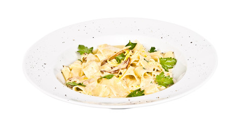 pasta with mushrooms and parmesan cheese