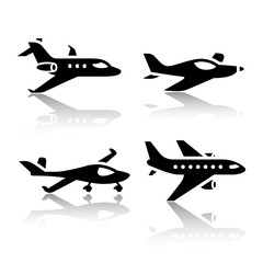 Set of transport icons - airplane