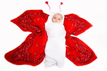 cute little baby. a large portrait of