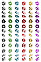 Tuercas de colores
