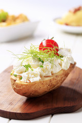 Baked potato and cheese