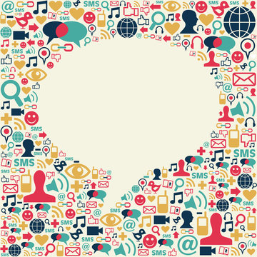 Social media speech bubble texture