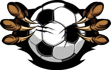 Soccer Ball With Eagle Talons Vector Image © chromaco