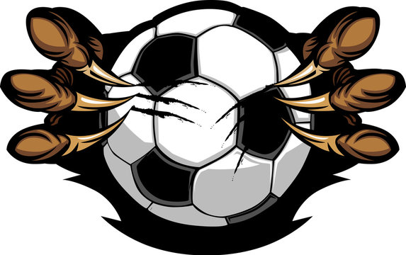 Soccer Ball With Eagle Talons Vector Image