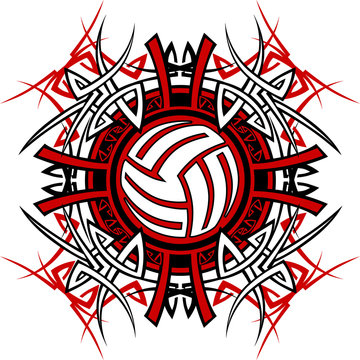 Volleyball Tribal Graphic Image