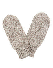 Grey knitted gloves