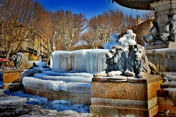 hiver exceptionnel à aix en provence