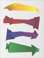 Fototapeta premium web banners in origami style for web design