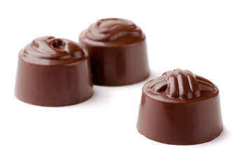 Group of three chocolate candies