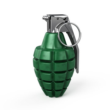 mk-2 hand grenade isolated on white