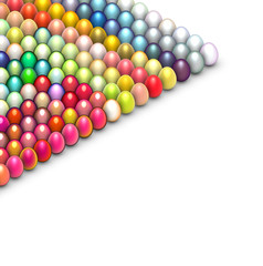 3d render easter egg in multiple bright color on white