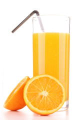 isolated orange juice