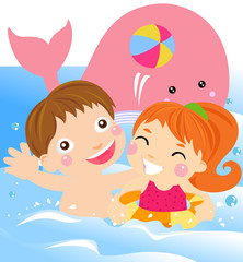 Kids playing - summer