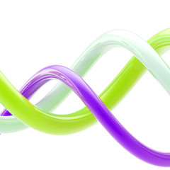 Abstract background made of bright plastic whorls