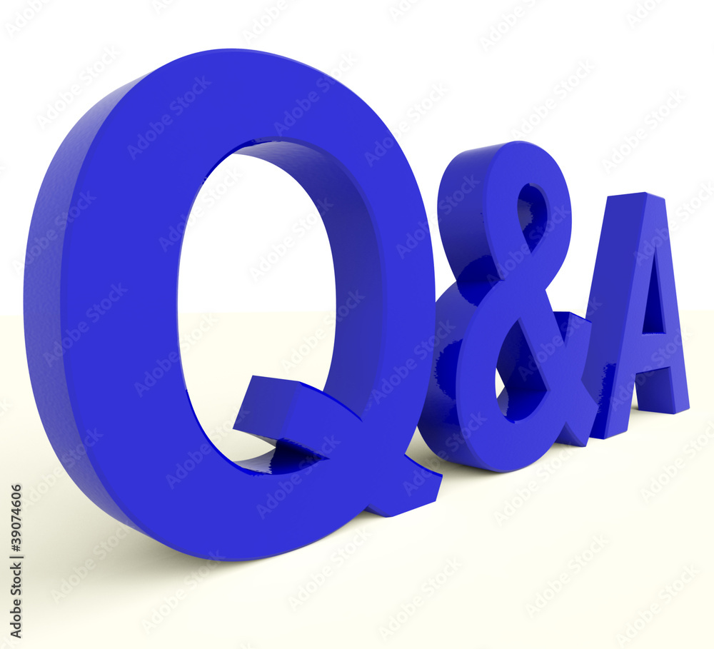Poster q and a letters showing questions and answers