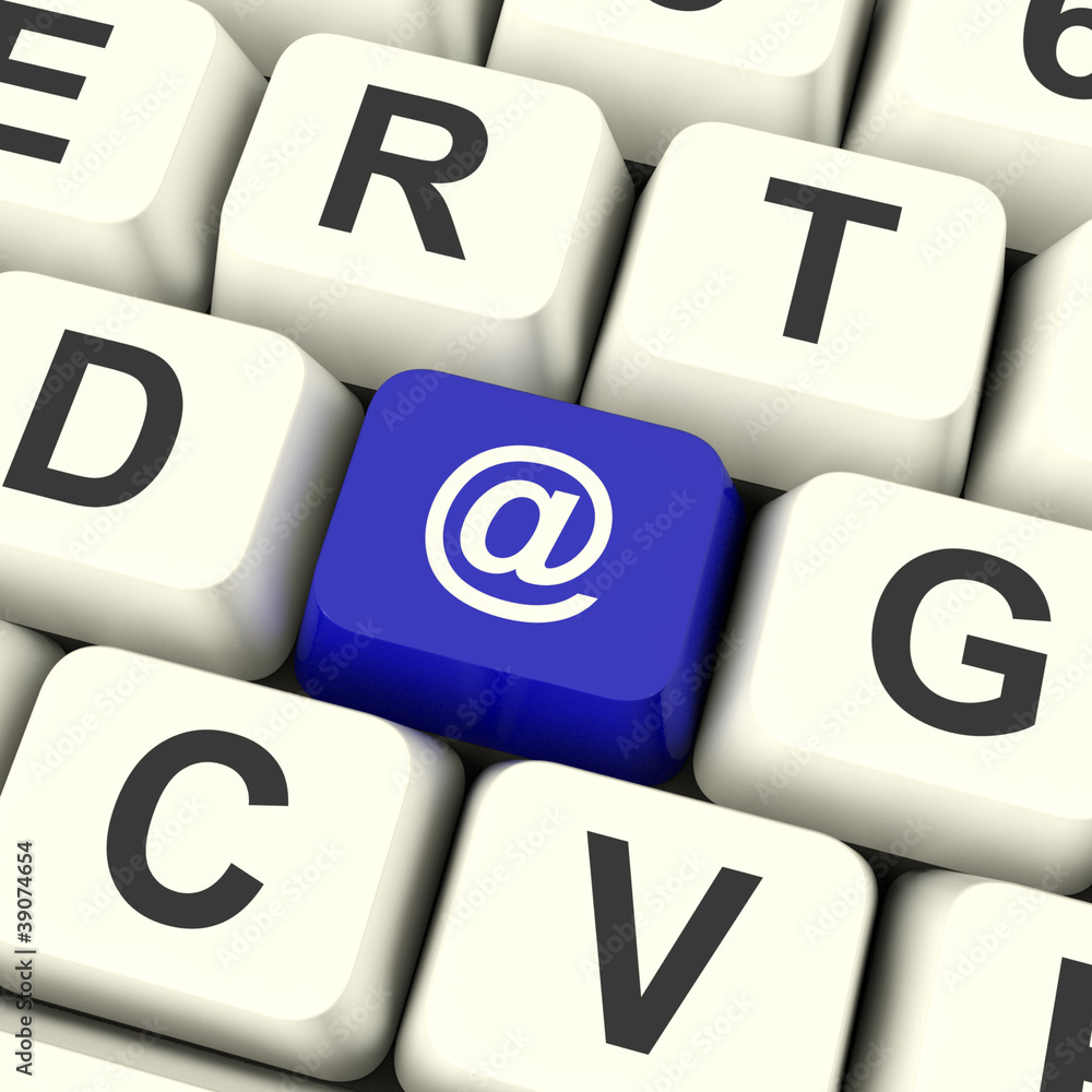 Poster email computer key for emailing or contacting