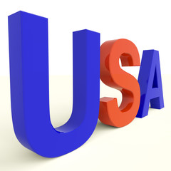 Usa Word As Symbol For America And Patriotism