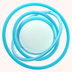 Abstract glossy background or blank button